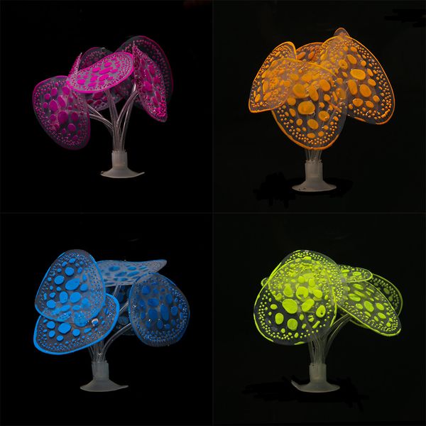 Dekorationen Silikon leuchtende Pflanzen künstliche leuchtende Simulation Korallen Aquarium Dekoration Aquarium Unterwasser Ornament für 230619