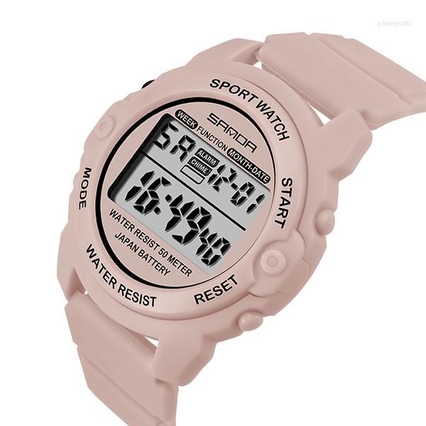 Нарученные часы Sanda Sports Women смотрит на модные повседневные водонепроницаемые светодиоды цифровые часы для часов для часов relogio fominino
