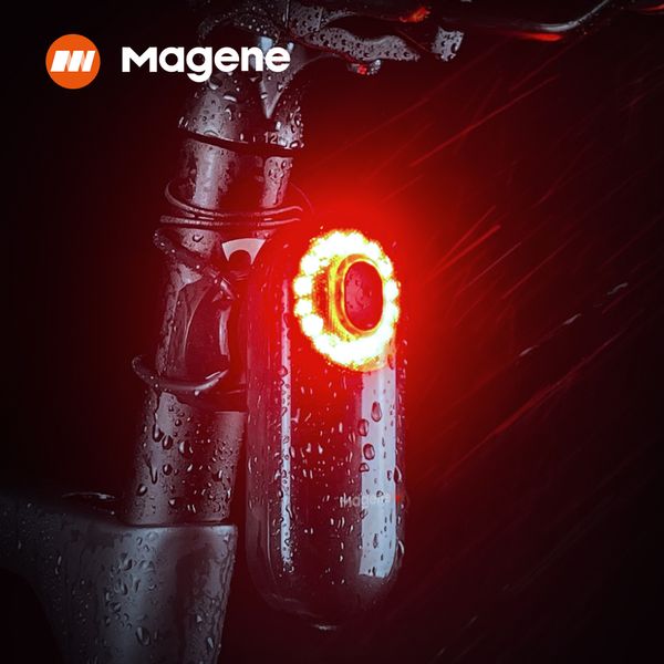 Luzes de bicicleta Magene Radar Tail Light L508 Lâmpada de detecção de freio traseiro de bicicleta Selim Carregamento Ebike LED à prova d'água Luz traseira de ciclismo 230619