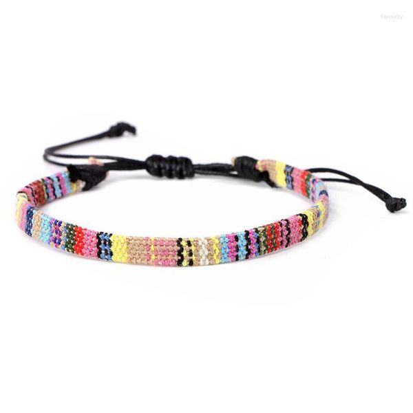 Braccialetti con ciondoli Bracciale dell'amicizia intrecciato regolabile boemo per ciondoli da donna Gioielli da coppia fatti a mano Boho alla moda da uomo