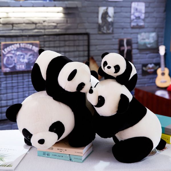 Venta al por mayor lindo partido panda muñeca tesoro nacional zoológico simulación peluche muñeca