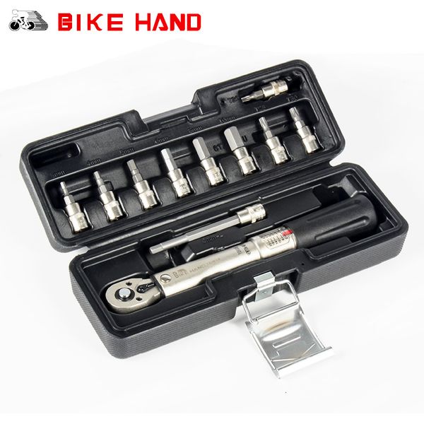 Strumenti BIKE HAND Bicicletta Chiave dinamometrica Chiave a brugola Strumento Set di chiavi a bussola Kit Kit di riparazione ciclismo 1/4 '' Fix 2 24 NM 230619