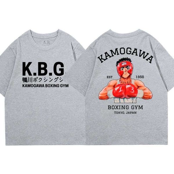 Мужские футболки аниме Hajime No Ippo Kamogawa боксерская футболка для мужчин и женщин Makunouchi Takamura KGB графические футболки Одежда Harajuku уличная футболка Y2k 4829