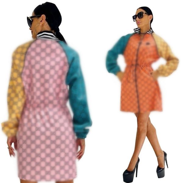 Trench Coats Feminino 2023 Outono Nova Carta de Moda Novo Jaqueta Feminina Longa Jaqueta Feminina Marca GGity