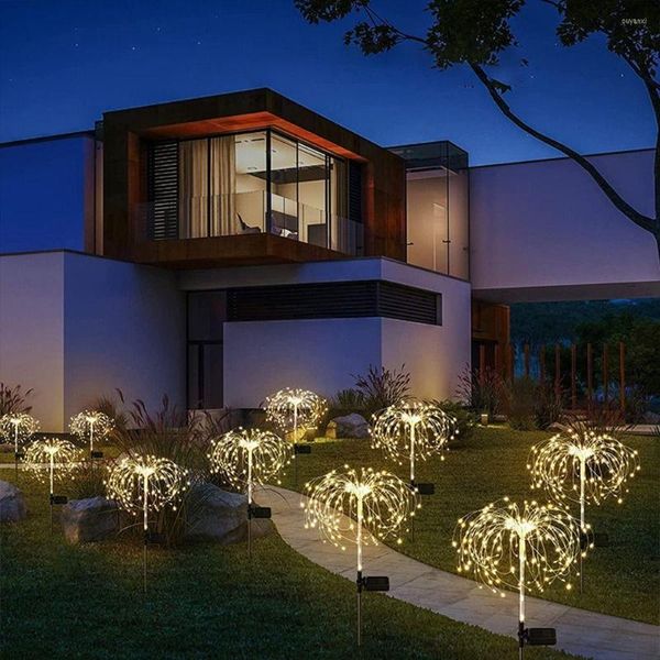 Impermeável ao ar livre Dente-de-leão Artigos para Casamento Jardim Luz Decorativa Lâmpadas de Gramado de Fada Lâmpada Solar de Fogos de Artifício
