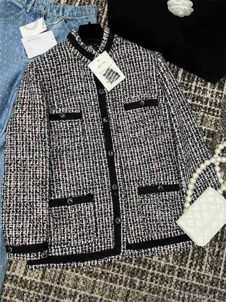 Damen Jacken Designer Sommer Neue Stil Mode Stehkragen Einreiher Vier Taschen Design Kurzmantel für Frauen EB68