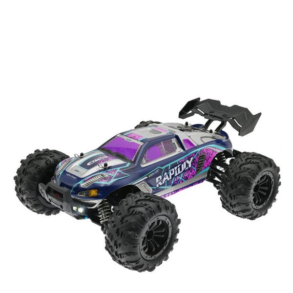 Buggy RC carro de alta velocidade escova de carbono caminhão off-road em escala completa com LED 1/16 roda controle remoto carro de corrida de corrida de rock