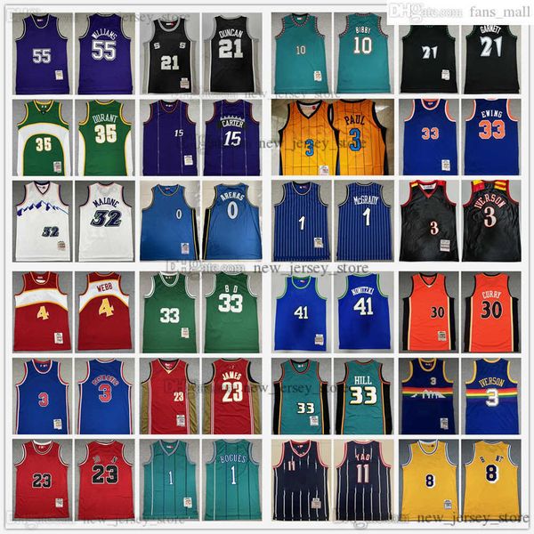 Mitchell e Ness 1993-94 Maglia da basket Penny Hardaway Jason Williams Chris Webber Charles Barkley Steve Nash Tracy McGrady Paul Ewing