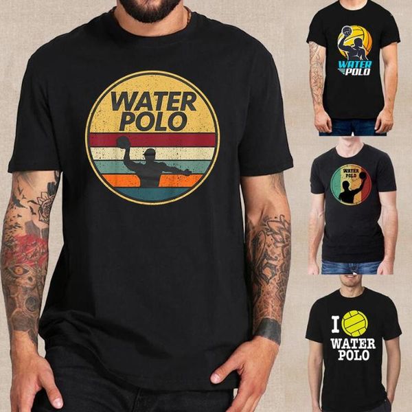 T-shirt da uomo Vintage Water Polo Funny Mens Shirt Donna Novità Tshirt I Love Waterpolo Cool Men Cotton Summer Brand Tee