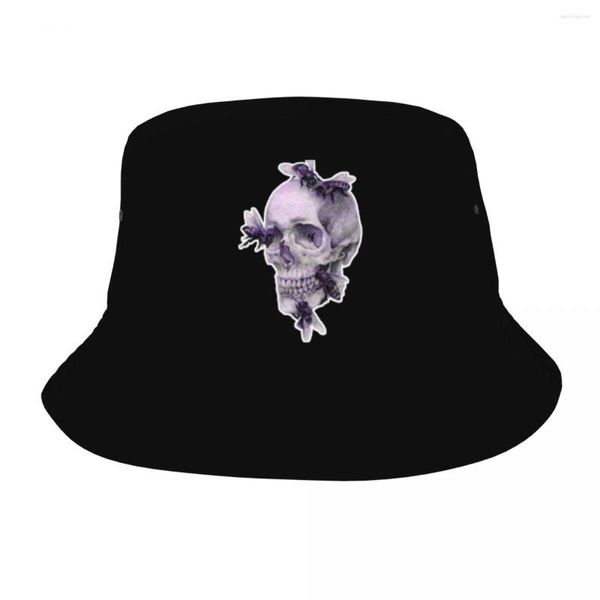 Berretti Honey Skull Skelton Bucket Hat Donna Uomo Unisex Trendy Summer Fisherman's