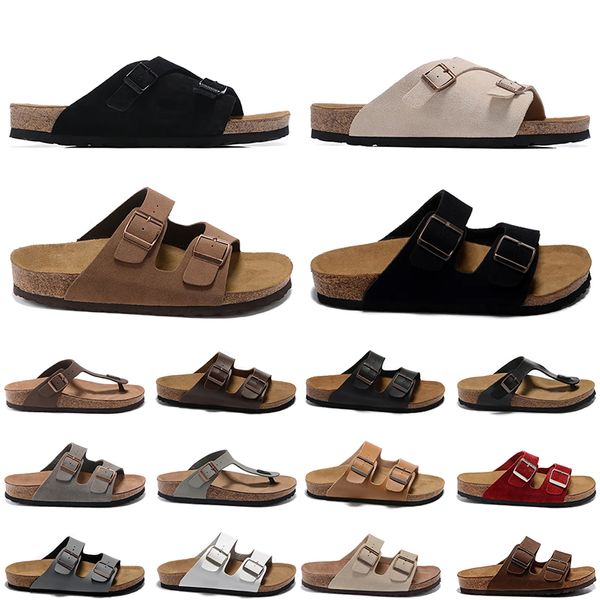 Double Buckle Slip On Designer Sandálias Birk Boston Clogs Stocks Mens Amalfi Couro Soft Footbed Sandálias Womens Lane Cork Footbed Sandália Flip Flops Chinelo