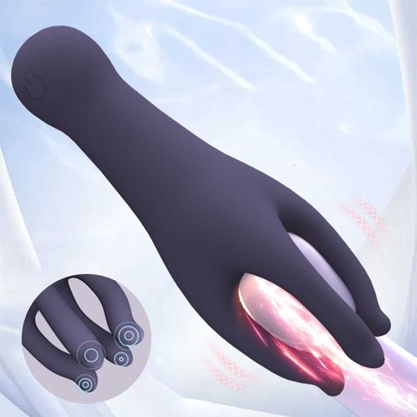 Brinquedo sexual massageador glans trainer pênis massagem masturbador masculino 10 velocidade vibrador vibrador brinquedos para homens atraso duradouro resistência exer