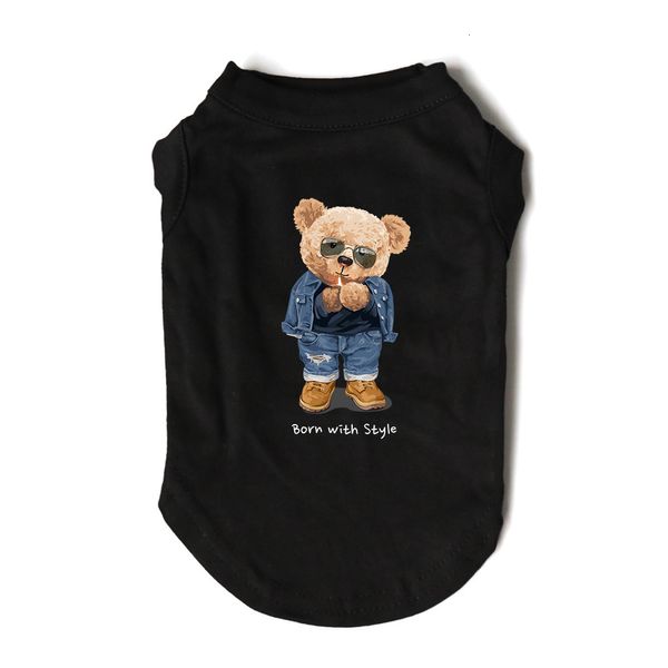 Vestuário para cães Cool Fashion Born With Style Singlet Summer Small Medium Puppy Chihuahua Yorkie Frenchie Clothing Pet Quality T-shirt Vest 230619