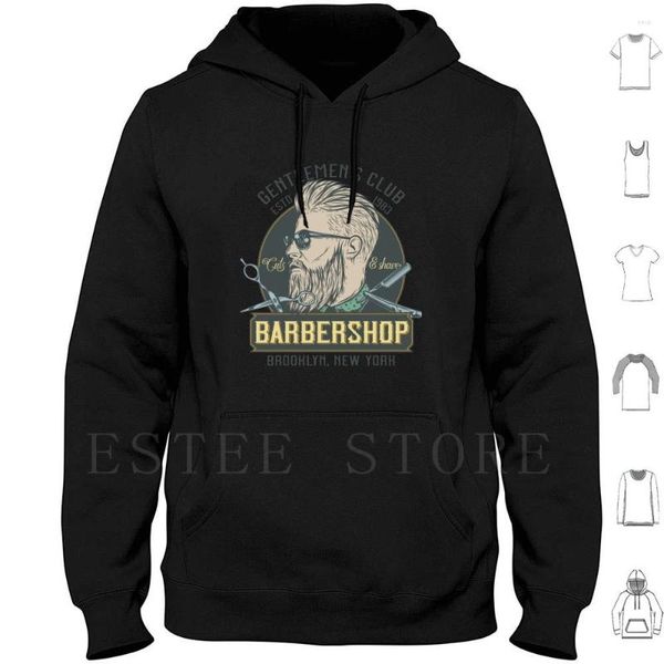 Herren Hoodies York Beard Barber Geschenkidee Langarm Friseur bärtiger Hipster Rasieren