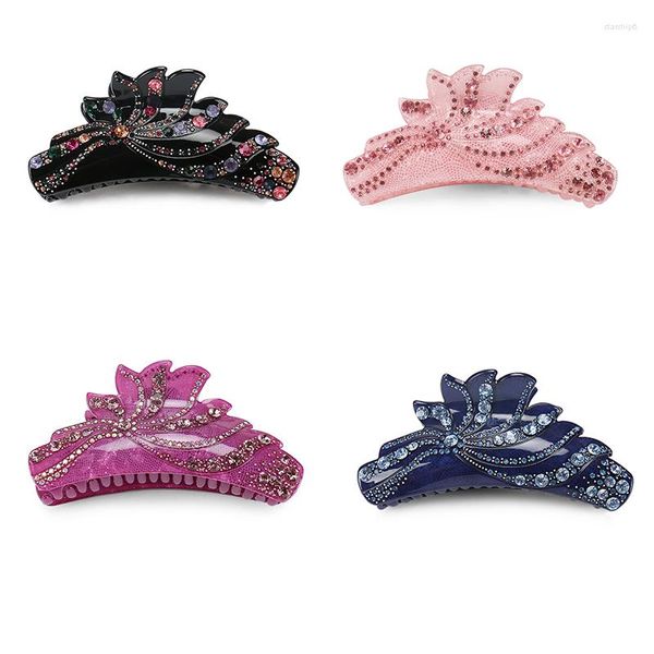 Haarspangen Top Qualität Große Luxus Strass Klaue Clip Acryl Zubehör Frauen Schmuck