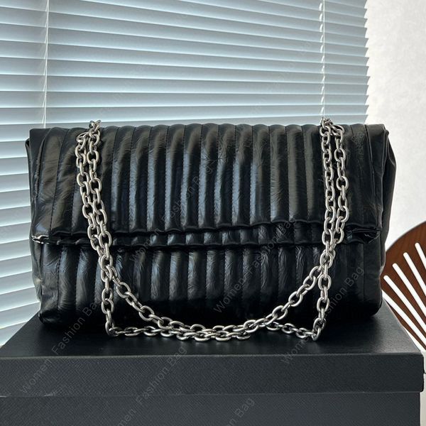 Bolso de cadena de moda Diseñadores Bolsos de hombro para mujer Bolso de viaje vintage Tendencia Bolsos de rayas de cuero Bolso bandolera de diseñador de hombro de alta calidad