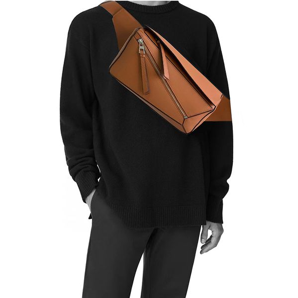 9A Marsupio di qualità originale Borsa a tracolla Hobo Fashion Luxury Genuine Leather Anagram skin Designer Travel Crossbody Shoulder Geometry designe