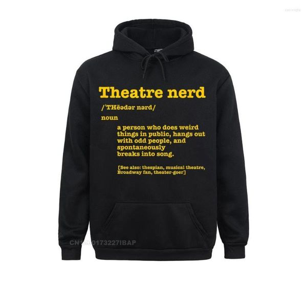 Sweatshirts Herren Hoodies Musical Theater Nerd Wörterbuch Lustige Definition Theater Fan StreetOutdoor Herbst Sportbekleidung Damen Sweatshirts