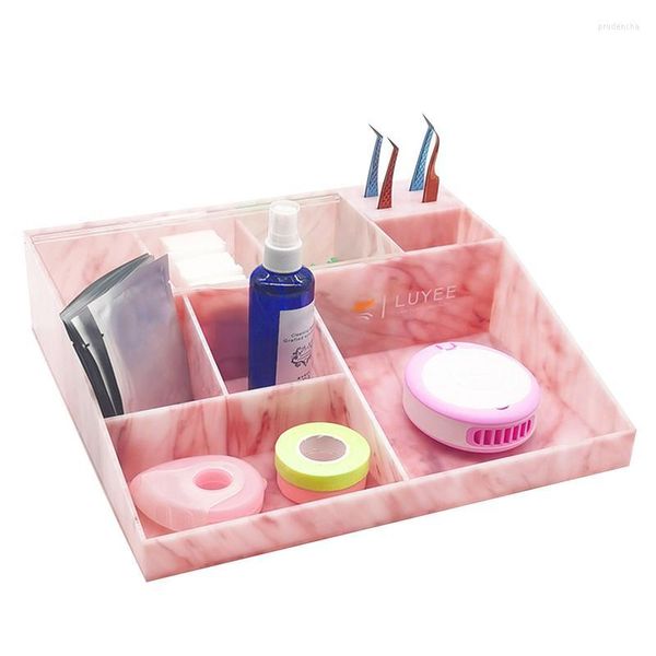 Make-up-Pinsel-Organizer für Kosmetik, große Kapazität, Aufbewahrungsbox, Desktop, staubdicht, Acryl-Wimpern-Werkzeugkoffer