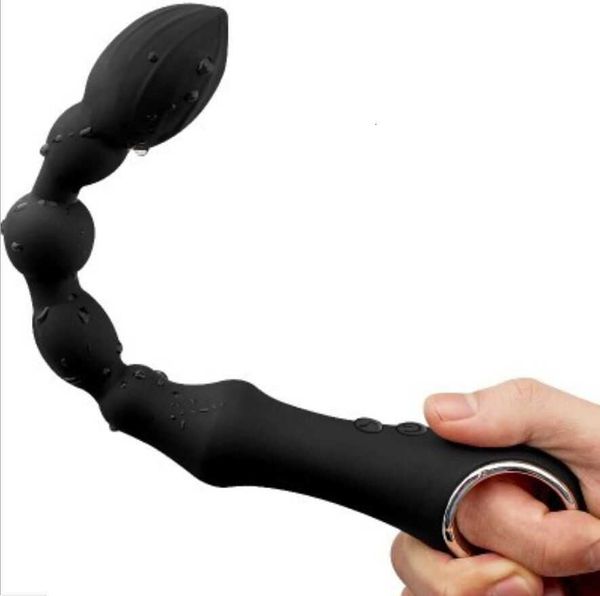 Massaggiatore giocattolo del sesso 7 velocità di vibrazione perline in silicone giocattoli plug anali negozio di forniture per adulti a duplice uso vaginale