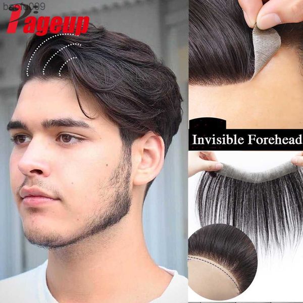 PageUp Синтетический лз Toupees Toupees мужская короткая прямая v Прическа для волос натуральные волосы в стиле моды Ha L230520