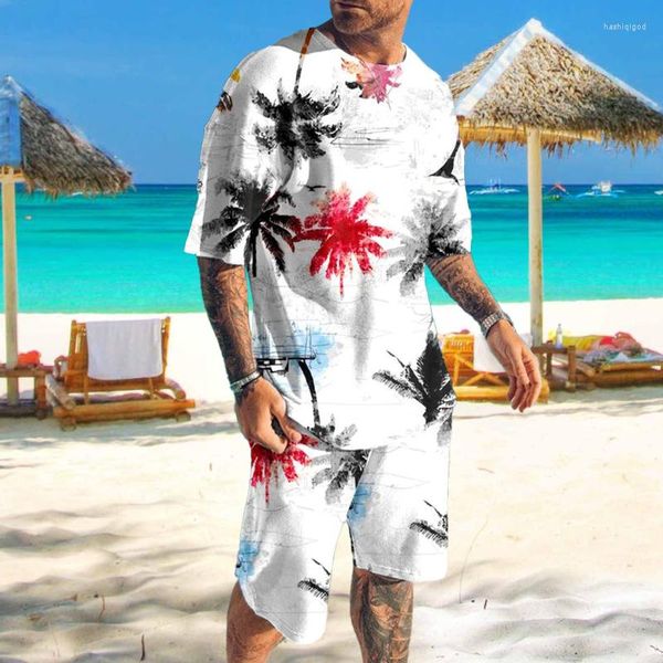 Tute da uomo Tuta estiva da uomo 2023 Moda 2 pezzi Set T-shirt Pantaloncini Tuta sportiva Stampa 3D Trend Beach Abbigliamento Harajuku