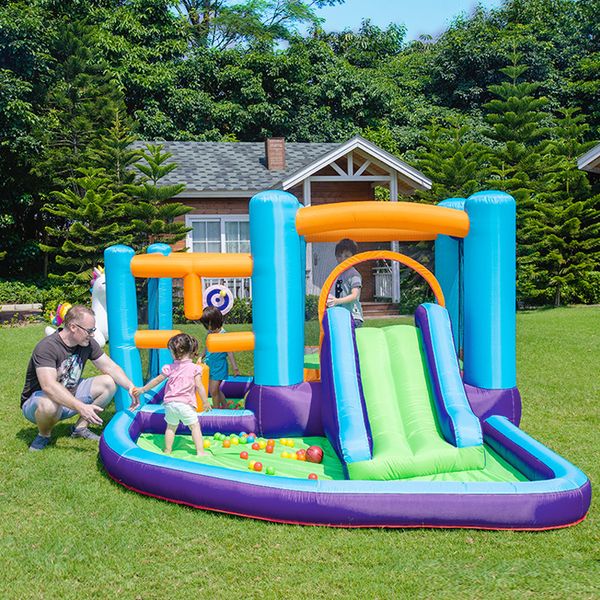 Castello gonfiabile con percorso ad ostacoli Funzione Slide Bounce House Ball Pit Jumping Park Park Party Sports Outdoor Sports Play Gifts Gifts Giochi cortile Playground parco giochi
