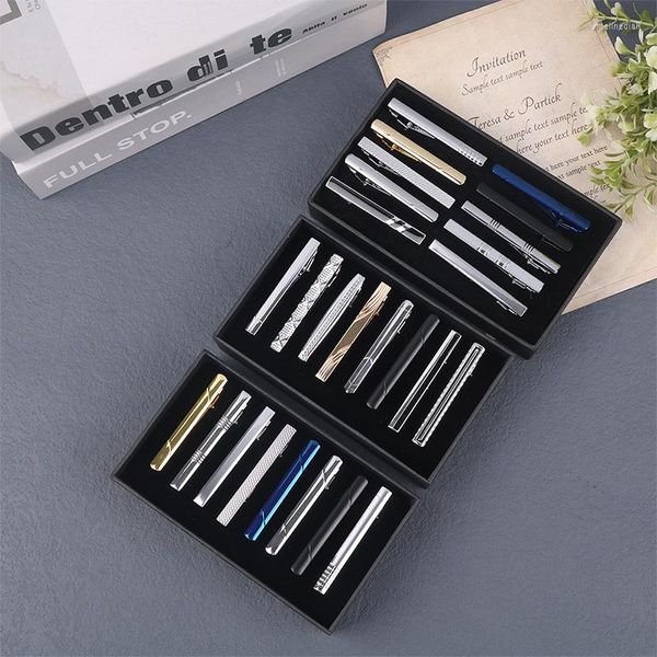 Papillon 8Pc / 10PC Set di fermacravatta in metallo squisito con confezione regalo Invitato a un matrimonio Uomo Uomo Gioielli d'affari di lusso per marito