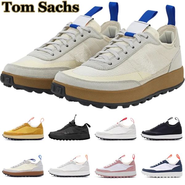 Calzature Scarpe da ginnastica Tom Sachs x Craft Scarpe per uso generico Light Bone Wheat Giallo Bianco Nero Sneakers sportive all'aperto