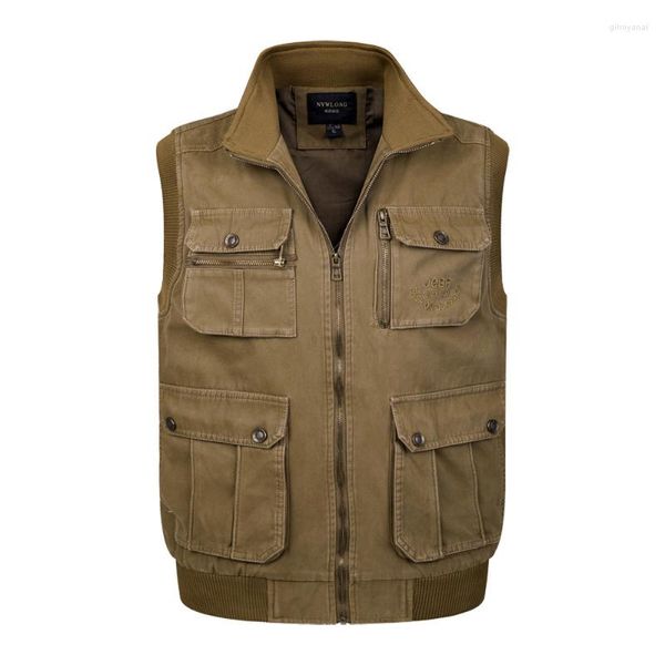 Gilet da uomo Canotta da uomo grande XL-4XL Fit senza maniche Comfort Jacket Homme Gilet classico in cotone