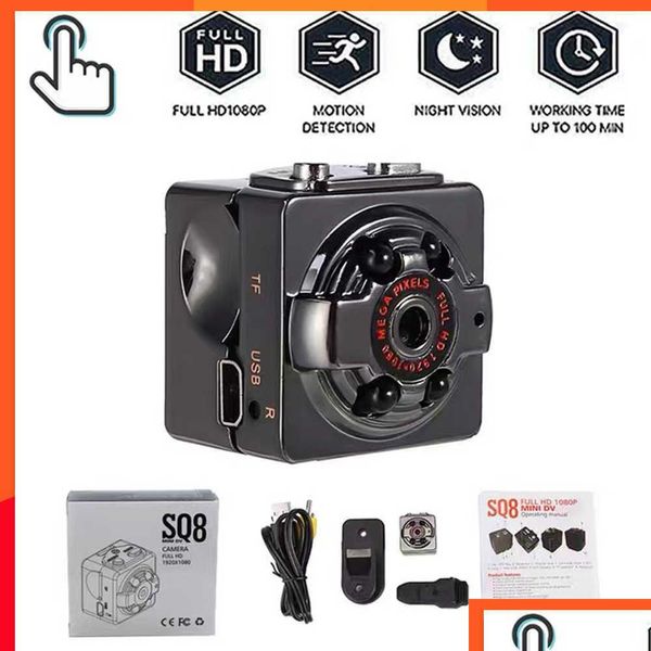 Weiteres Innenzubehör Sq8 Mini-Kamera Smart 720P 1080P HD Kleine geheime Minikamera Videokamera Nachtsicht Drahtloser Körper Dvr Dv T Dhdch