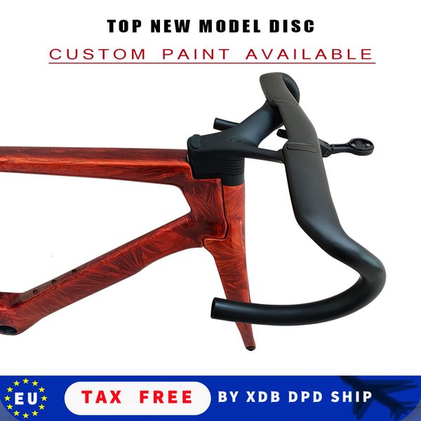 Автомобильные стойки для грузовиков T1000 UD Carbon Road Bike Frame Disc Tram Crake Cycling Ficycle Frameset Disk Rack с рулем компьютера DPD XDB Ship 230617