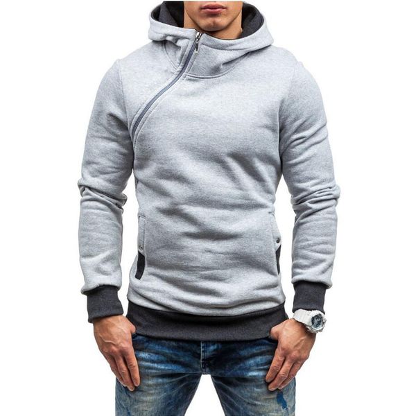 Giacche da uomo Autunno Inverno Felpa con cappuccio Pullover Cerniera obliqua Felpe da uomo Abiti a maniche lunghe per 230619