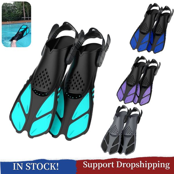 FINS Gloves Professional Snorkeling Foot Living Fins Регулируемые взрослые плавающие плавники Flippers Плавание оборудование вода спортивные детские дети 230617