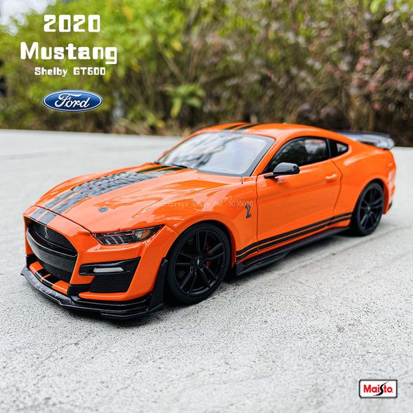 Diecast Model Car Maisto 1 24 La Ford Mustang Shelby GT500 modello di auto in lega artigianato decorazione collezione giocattolo strumento regalo pressofusione 230617