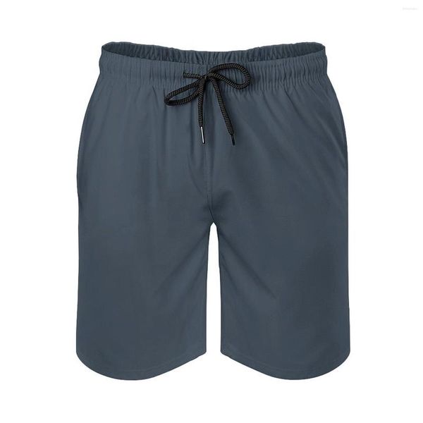 Shorts maschile semplice a carbone grigio grigio-over 100 sfumature di sport da uomo Short spiaggia di surf da nuoto tronchi