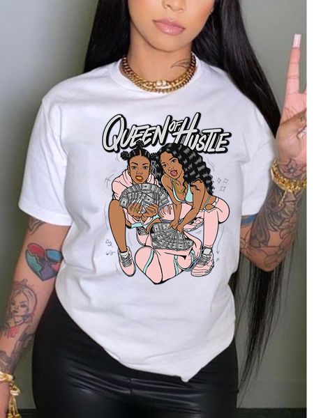 T-Shirt da donna Summer Casual Diamonds O-Collo ALLENTATO Comics Maglietta da donna divertente Y2k Abbigliamento Stranger Things 230619