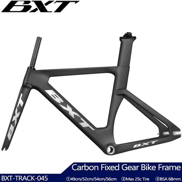 Auto Full Fix Fixing Carbon Track Bicycle Frame da 700C Set di bici da bici con sedile per camion Forker 230617