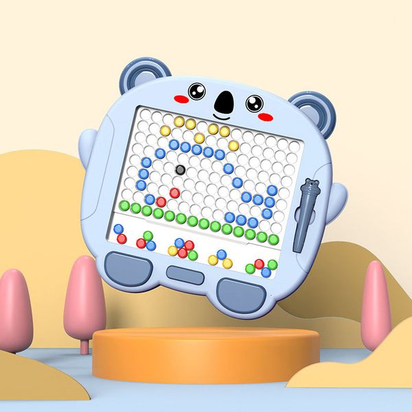 Giocattoli di intelligenza Giocattoli da tavolo da disegno magnetici per bambini perline magnetiche colorate 2-5 anni di giochi da tavolo per la scrittura di addestramento automobilistico giocattoli per la prima educazione 230619