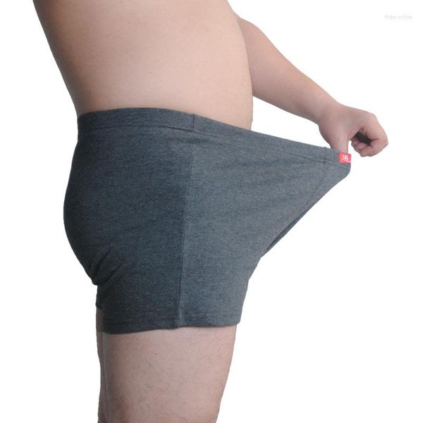 Unterhosen 5 stücke Bär Große Männliche Baumwolle Unterwäsche Plus Größe männer Hohe Taille Boxer Marine/Dunkelgrau/rot 4XL 5XL 6XL 7XL 8XL 9XL