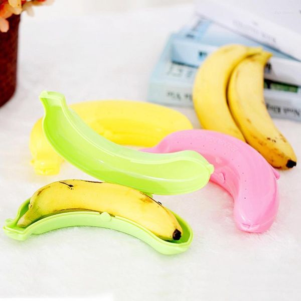 Garrafas de armazenamento Estojo protetor de banana portátil para viagem ao ar livre Recipiente para transporte de frutas Leve Suporte para caixa de frutas