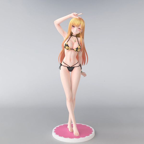 Action-Spielzeugfiguren, 23 cm, My Dress-Up Darling Kitagawa Marin Bikini, japanischer Anime, sexy Mädchen, PVC-Actionfigur, Spielzeug, Erwachsene, Sammlung, Modell, Puppe, Geschenke, 230617