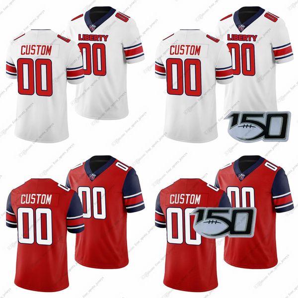 Benutzerdefinierte NCAA Liberty Flames College-Football-Trikots Kylen Austin CJ Daniels Malik Caper Willis Charlie Brewer Burnett Hampton Lowe Salter Blue Cooley Gipson Hanks