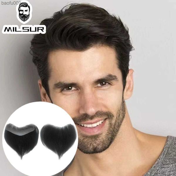 Front Men Toupee 100% Human Hair Piece For Men V Style Front Toupee Wig Remy Hair With Thin Skin Base Natural Hair line Toupee L230520