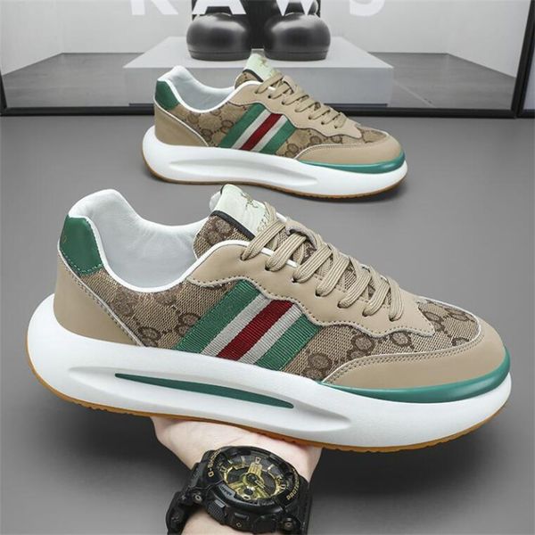 Роскошная бренда мода 2023 Spring Platform Sneakers Men Shoes Creses Conteekers Mixed Color Men's Casual Shoes