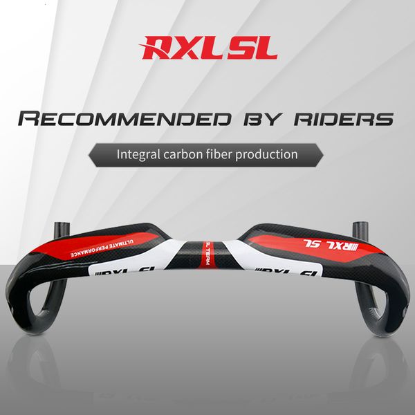 Componentes de guidão de bicicleta RXL SL Ciclismo Carbon Road Handlebar 31.8mm Handle Bar 400 420 440mm 3K Glossy Internal Routing 230619