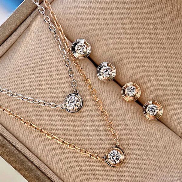 Brand Designer Brand Necklace Diamond S925 Sterling Silver Premium Bubble Collar Chain Carter Nuovo ciondolo Small Set Design