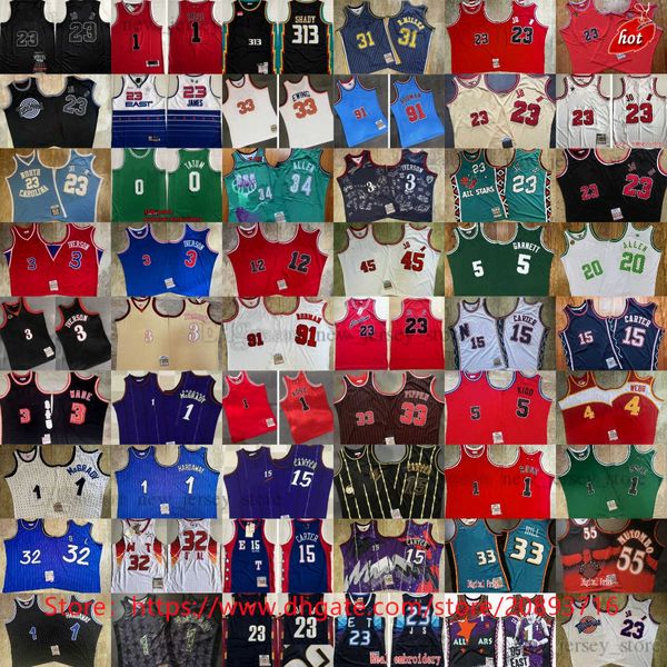 Mitchell e Ness Real Ed East Maglie da basket Shady Allen Rose Iverson Durant Kidd Un altro Wade Spud Vince Smith Carter Mutombo Mcgrady