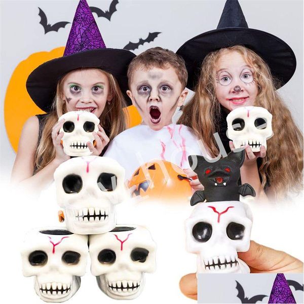 Andere festliche Partyzubehör Halloween Squeeze Ghost Skl Shape Evil Fun Toys Kids Adt Dekompression Rubber Squishes Toy Drop Deliv Dhjuh
