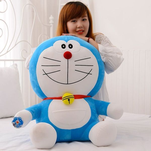 Animais de pelúcia recheados Kawaii 19 polegadas/26 polegadas Gigante japonês Doraemon Quadrinhos Boneca de pelúcia macia Gato sorridente Brinquedo de desenho animado animal para presente de aniversário infantil 230619